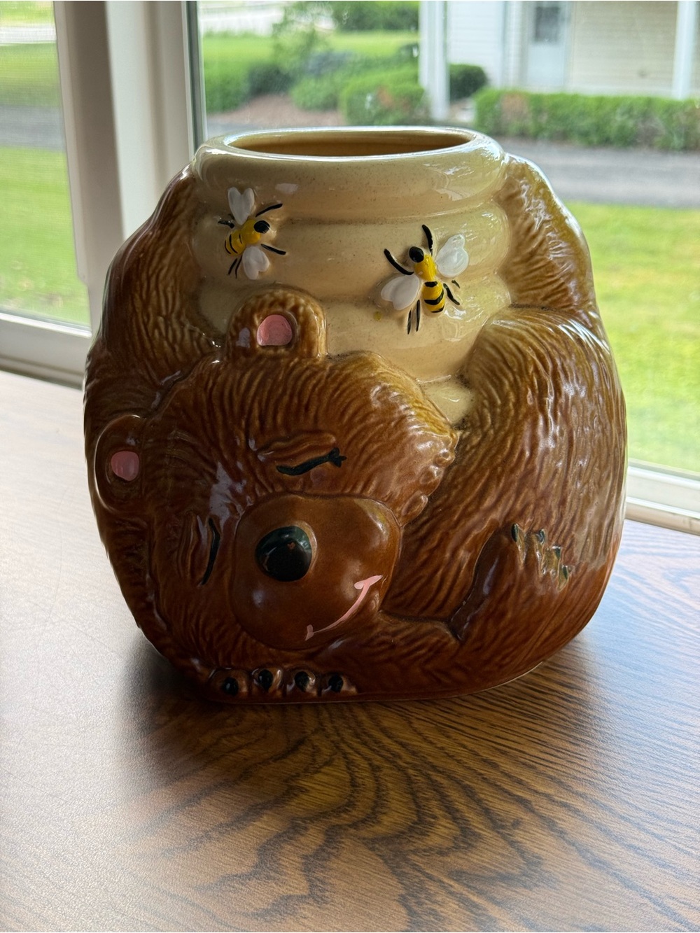 Vintage McCoy Sleeping Bear with Bees Cookie Jar